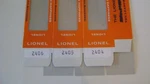 Lionel Licensed 2404-2405-2406 Window Passenger Car Boxes. Fixed Price $24.95.