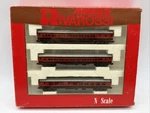 Arnold Rivarossi Scale Train 0538 Gulf Mobile & Ohio Passenger 3-CAR Set. Fixed Price $59.00.