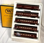 Williams Trains O-27 #2802 Pennsylvania 5-CAR Aluminum Passenger Set With Box. Fixed Price $310.00.