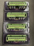 + Mth Standard Gauge Tinplate Two Tone Green Stephen Girard 4 Car Passenger Set. Fixed Price $800.00.