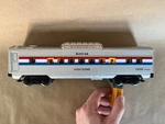 Lionel 6-16099 Amtrak High Dome Passenger Car Gauge Nos Lighted O27. Fixed Price $54.00.