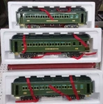 Lionel Classics Std Gauge Tinplate 6-13403 Green State Passenger Car 3-PACK. Fixed Price $999.99.