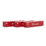 Athearn ATH17392 40' Corrugated Low-cube Container,k Line # (3) Red. Fixed Price $65.99.