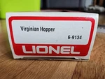 Lionel # 6-9134 " Virginian Covered Hopper Car. Fixed Price $18.00.