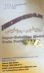 Precision Scale Ho #31766 Coupler, "cast Steel" Drop, For #3477 Prr Pilot (brass. Fixed Price $7.80.