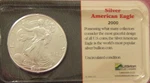 2000 1 Oz. Silver American Eagle, Sealed, Uncirculated, Littleton Coin Co.. Fixed Price $90.00.
