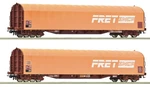 Roco 6600161 Ho Scale Set Two Freight Cars With Sliding Tarpaulin Fret Sncf. Fixed Price $118.93.