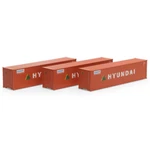 New Athearn 40' Corrugated Container (3) Hyundai Rtr Ho Scale. Fixed Price $39.99.