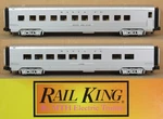 Mth Railking 30-67002 Santa Fe 60' Sleeper/diner Passenger 2-CAR Set O-gauge. Fixed Price $109.99.