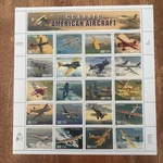 Classic American Aircraft Stamp Full Sheet 1997 Scott# 3142 20 32C Mnh Airplane. Fixed Price $10.00.