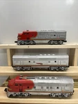 Lionel #2343 A-b-a Santa Fe F3 Vintage Diesel Engines Set Serviced Tested. Fixed Price $265.50.