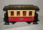 Lgb Scale #2 Cream And Red Passenger Car. Fixed Price $29.99.