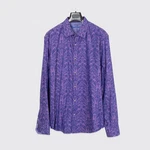 Robert Graham Shirt Size 3XL Classic Fit Blue Purple Damask Print Stretch Cotton. Fixed Price $149.00.