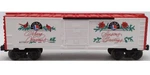 Lionel Christmas 1992 Boxcar 6-19918 Gauge Cardinal Poinsettia Season Greeting. Fixed Price $35.00.