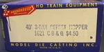 Roundhouse 40' 3-BAY Offset Hopper Cb&q 170011 1621 SWD3. Fixed Price $12.50.