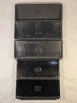 Lot Of 5 Lionel #160 Unloading Bins (3) 8" & (2) 7" Long Black Plastic-postwar. Fixed Price $34.88.