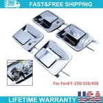 Fits Ford Super Duty 99-16 Chrome Exterior Door Handle Set Crew Cab 4-PIECE. Fixed Price $51.66.