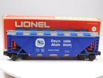 Lionel 6-9260 O-gauge 1975 Reynolds Aluminum Covered Quad Hopper Nib. Fixed Price $24.99.
