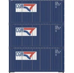 Athearn 27788 Ho Scale 20' Intermodal Corrugated Container Cgm Cgtu 3-PACK #2. Fixed Price $24.99.