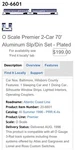 Mth 20-6501 & 6601, + Car 70 Atlantic Coast Line Aluminum Passenger Set,nib. Fixed Price $500.00.