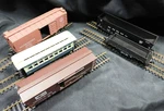 Roundhouse Cars Box, Coal, Flat, Coach Scale (24-12-046). Fixed Price $15.00.