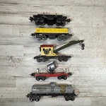 Lionel Postwar Gauge Freight Car Lot 3652 2620 2660 2755 Crane Searchlight. Fixed Price $119.98.