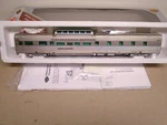 Broadway Limited Ho 1502, Vista Dome-buffet Car, Cb&q Silver Chalet 252, Lot. Fixed Price $224.99.