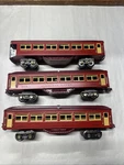 Lionel #1685 X 2/#1687,RED/MARROON Roofs, Rare Cars. Fixed Price $142.49.