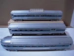 American Flyer 960. 962,963 Streamlined Blue Stripe Passenger Cars 1955. Fixed Price $247.00.