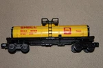 1973-76 Lionel #6-9152, Shell 1-D Tank Car. Yellow. Used. Vg Cond. No Orig Box.. Fixed Price $16.95.