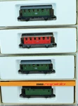Arnold 4X 0301 0302 0305 Metal Nostalgic Passenger - Baggage Cars Scale. Fixed Price $119.00.