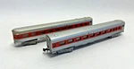 Minitrix Scale Trains Santa Fe 3117 Round Nose & 3152 Passenger Coach Wgermany. Fixed Price $29.99.