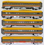 Mth Electric Trains Seaboard 70' Streamlined Passenger 5-CAR Set, 20-6515. Fixed Price $350.00.
