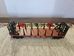 Lionel Gauge A.t.s.f. 26387 Flatcar With Bulkheds & Stakes!!. Fixed Price $29.99.