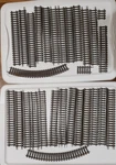 29 Pc Gilbert American Flyer S-scale 2-RAIL Track W/ Plastic Ties, 1960, Euc. Fixed Price $50.00.