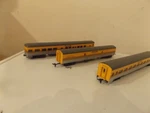 Vintage Rivarossi/ahm Ho Scale Rio Grande 3 Car Passenger Set Yellow Gray. Fixed Price $60.00.