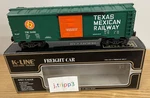 K-line K-649117IC Tca Texas Mexican Railway Boxcar Gauge Train Lionel. Fixed Price $49.95.