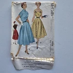 1950S Vintage 32" Bust Mccalls 9328 Line Dress Bolero Set Sewing Pattern. Fixed Price $22.00.