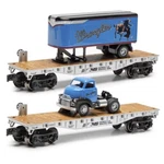 Menard 2-PIECE 10-1/2" Gauge Nsrr FLATCAR/1954 Gmc Wrangler Tractor/trailer. Fixed Price $53.95.