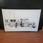 Chicago Limited Shore Line Coach Company Golden Arrow Bus Drawing 36X24 J Clarke. Fixed Price $232.72.