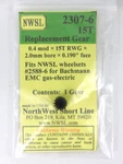 Northwest Short Line Nwsl 2307-6 Replacement Axle Gear For Bachmann Doodlebug. Fixed Price $13.49.
