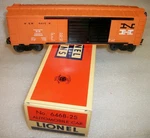 Lionel Postwar 6468-25 Black "n" New Haven Automobile Box Car C-8 Ln Repro. Fixed Price $110.00.