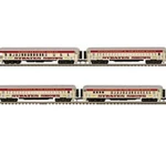 Atlas 'o' Premier 3001772A Heavyweight Strates Shows Red Train, 4 Car Set, Nib. Fixed Price $544.45.