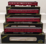 Weaver G1234S Scale Lehigh Valley Car Passenger Set (2-RAIL) Ex/box. Fixed Price $318.49.