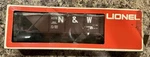O-gauge 3-RAIL Lionel #6-9111 N&w Norfolk Western 4-BAY Open Hopper. Fixed Price $22.00.