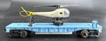 Lionel Pw 3409 Flat W/original Helicopter Real Nice Shape No Box. Fixed Price $99.00.