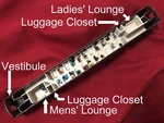 Passenger Car Interior Kit For Centralia Shops P85BR. Fixed Price $24.95.