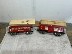 Lionel Pre-war Gauge 2601 Observation & 2602 Baggage Car. Fixed Price $75.00.