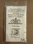Wiseman Model Services O/ON3/ON30 Kerosene Locomotive Kit. Fixed Price $19.99.