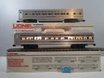 Lionel 6-9579 & 6-9577 Illuminated Burlington Aluminum Vista Dome Passenger Ob. Fixed Price $119.00.